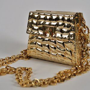 Debbie J Palmer Gold Metal Bag